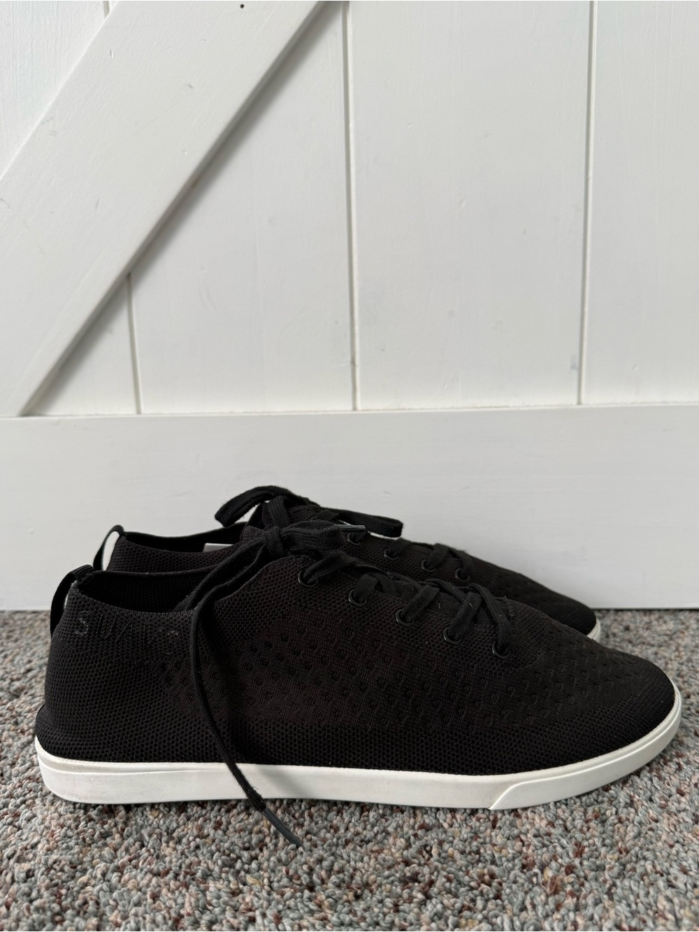 Suavs The Zilker black Knit Lace Up Low Sneakers Men's 12